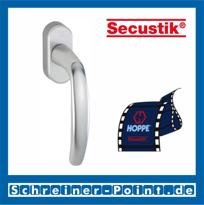 Hoppe Atlanta Aluminium Fenstergriff F1 Natur Secustik 0530/US952, 2210301, 2210335, 2256042, 2670850, 2792507